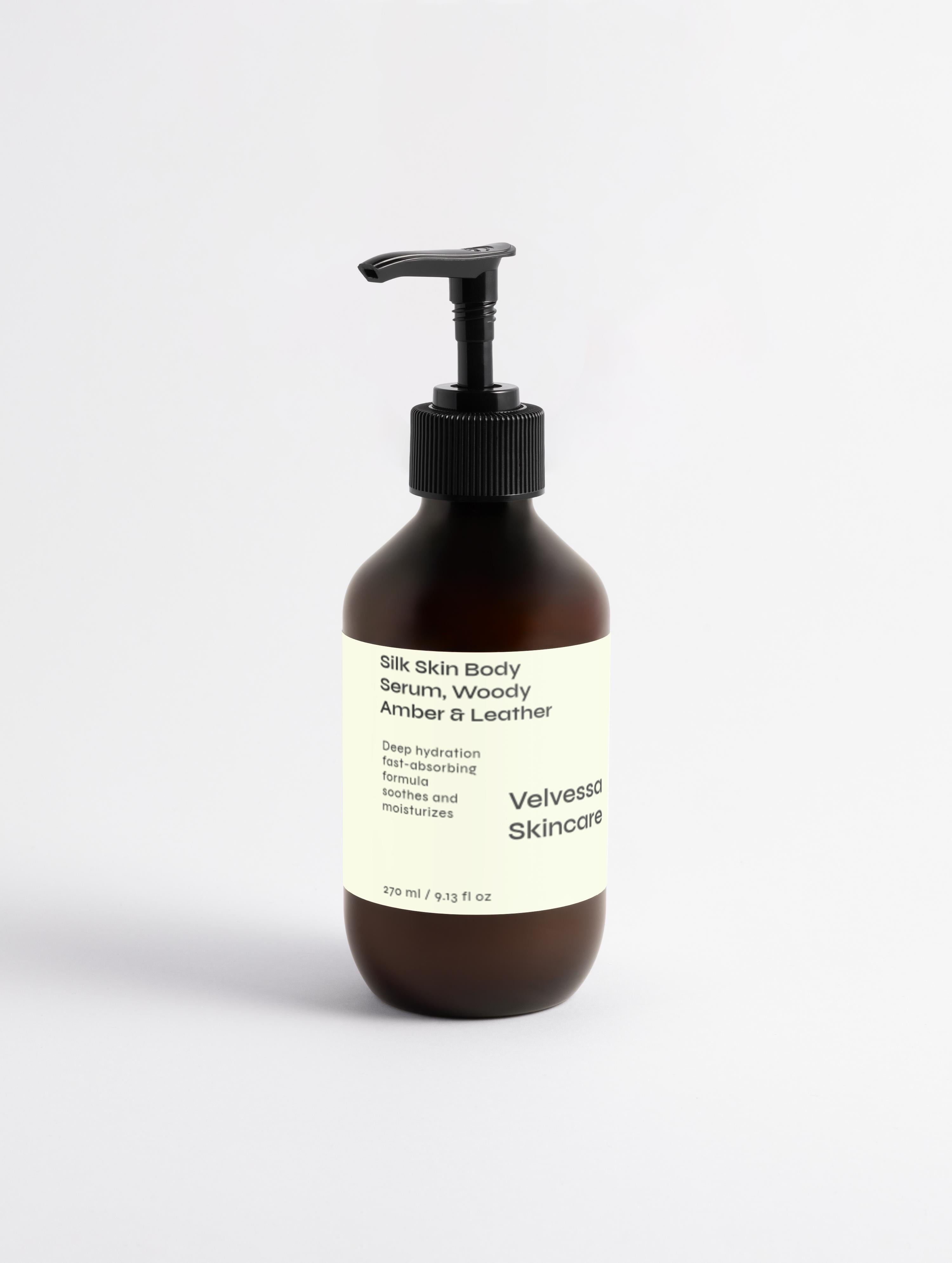 Silk Skin Body Serum, Woody Amber & Leather